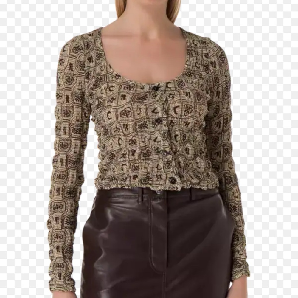 Nanushka Roseen Scooped Neck Top